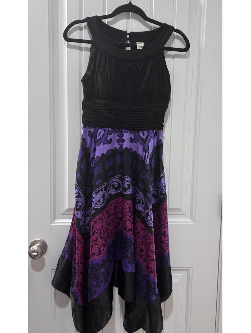Sangria Dress Made In Philippines Size 4 Silky Purple Pink